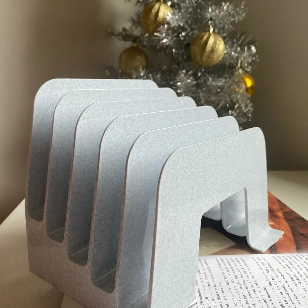 Book file organizer stand new gray